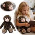 thumbnail image 1 of Cuddly Baby Monkey Plush Toy â Soft Brown Orangutan Stuffed Animal, Huggable Plush Doll for Kids & Adults, Bedtime Companion & Decor, 1 of 6