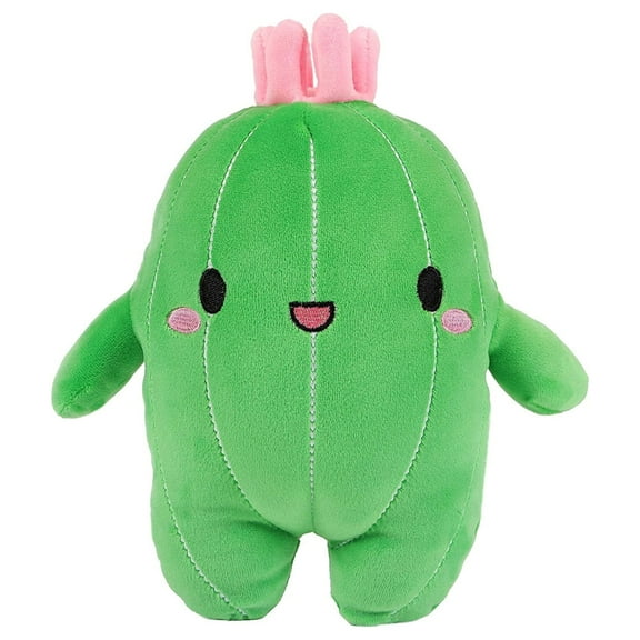 Cactus Plush Toy with Pink Flower Cute Soft Stuffed Succulent Kawaii Cacti Pillow for Kids Room Decor, Christmas Birthday Gift for Boys & Girls