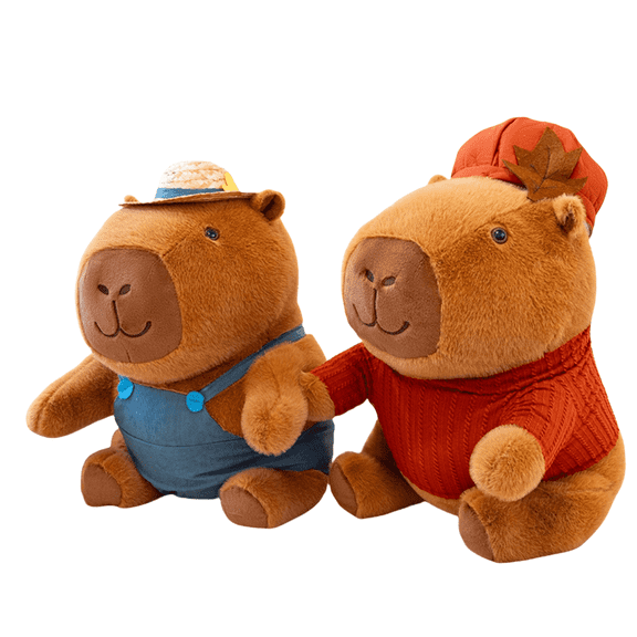 Cuddly Capybara Plush Simulation Animals with Clothes Cute Capybara Fluffty Soft Plush Doll Gift