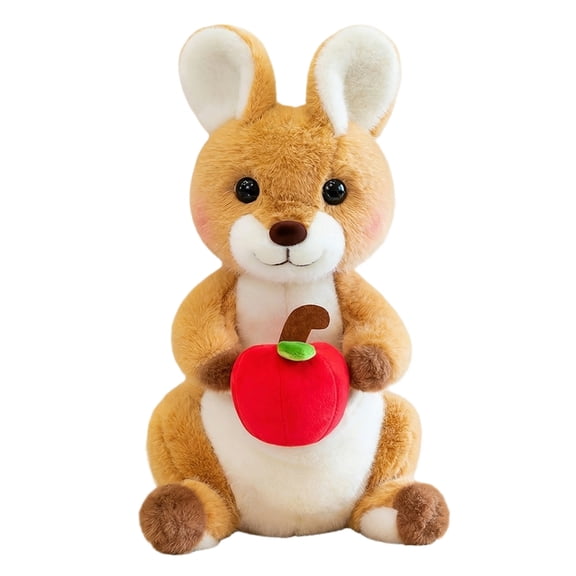 Cuddly Kangaroo Stuffed Animal Decorative Plush Figure Artisan Style Soft Australian Marsupial Doll 16inch
