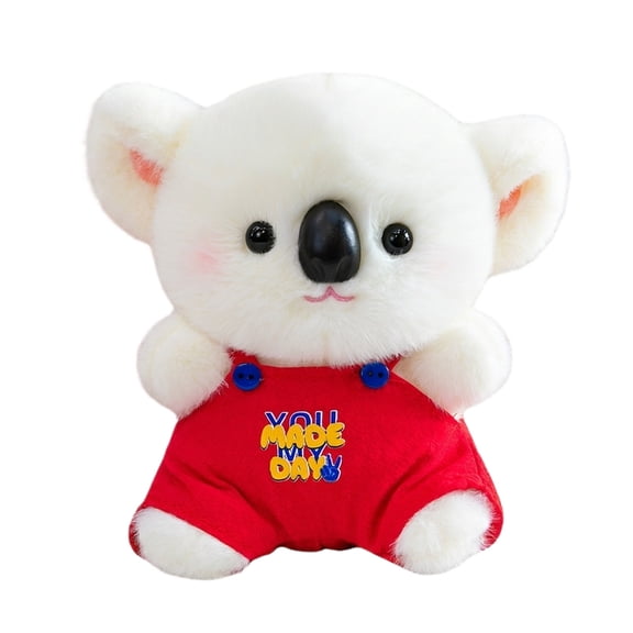 Cuddly Koala Companion Backpack Charms, Mini Stuffed Koala Bear Plushie Set for Bags and Keys, Colorful Animal Pendant Decoration Gift Set 5.9-inch Red
