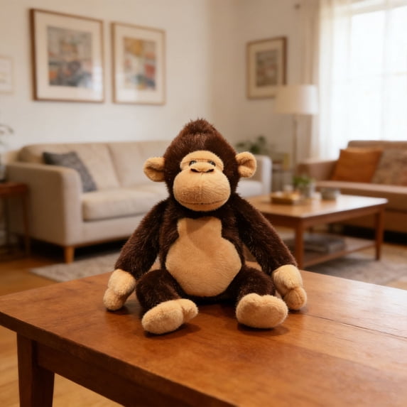 Cuddly Orangutan Stuffed Animal Plush - 13-Inch Soft Realistic Monkey Toy, Huggable Fluffy Friend