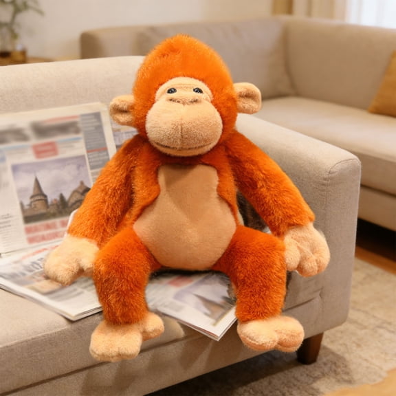 Cuddly Orangutan Stuffed Animal Plush - 13-Inch Soft Realistic Monkey Toy, Huggable Fluffy Friend