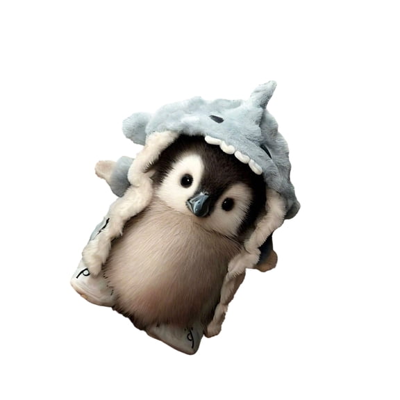 Cuddly Penguins Plush Toy Soothing Soft Hugging Doll for Toddler Stress Relief Decor