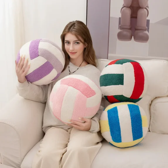 Cuddly Plush Ball Throw Pillow-9'' Handmade Round Pillow Cushion, Bedroom Sofa Home Decor Plush Toy