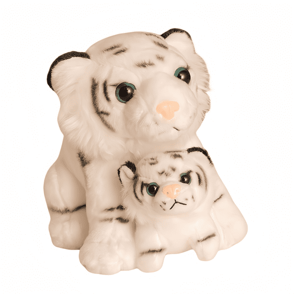 Cuddly Plush Mom and Baby Mini Tiger Stuffed Animal - Wildlife Park Simulation Plush Animal Gift