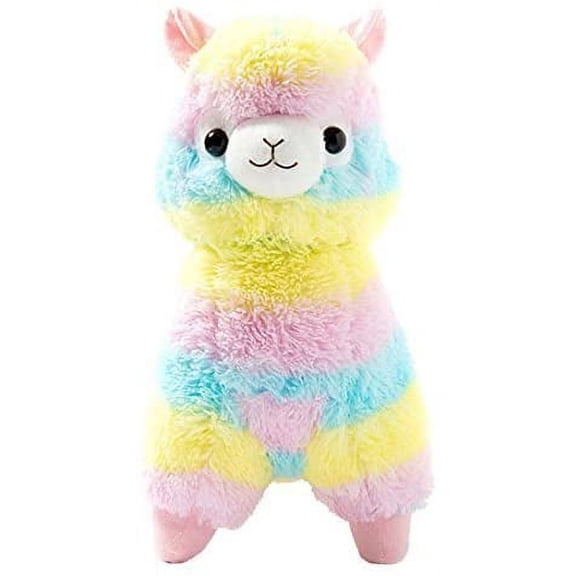 Cuddly Rainbow Alpaca Plush Doll 7 Soft Cuddly Stuffed Animal Perfect Gift for Baby, Valentines, Christmas, Wedding, Anniversary
