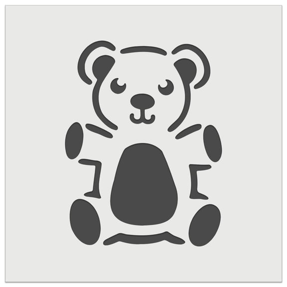 Cuddly Teddy Bear DIY Cookie Wall Craft Stencil - 3.5 Inch