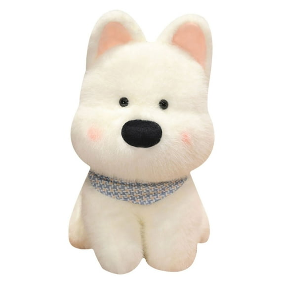 Cuddly West Highland Terrier Plush Toy Plush West Highland White Brown Terrier Toy for Home Decors and Animal Lovers