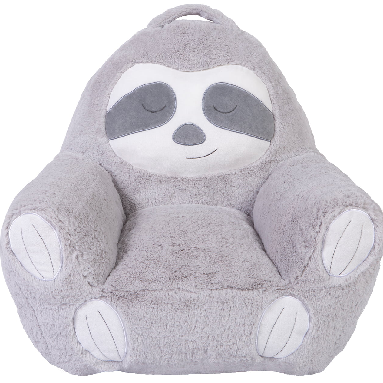 Cuddo Buddies Gray Sloth Plush Character Chair - image 1 of 14