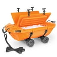 thumbnail image 1 of Cuddy 40 QT Floating Cooler and Dry Storage Vessel with Cuddy Crawler Wheel Kit - Orange, 1 of 7
