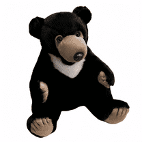 Cuddy Soft Stuffed Animal Bear Plush Toy- Black Bear Stuffed Animal - By Tigerbear Toy -9.1 Inches