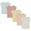 Cudlie 5Pack Toddler/Baby Girl Short Sleeve Tops Shirt Tops for
