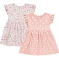 thumbnail image 1 of Cudlie Baby Girls’ 2-Pack Cotton Dresses – Charming and Adorable Prints, Sizes 0-3M to 24M, 1 of 6