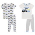 thumbnail image 1 of Cudlie Boys 4-Piece Pajama Set, Short Sleeve Tops and Long Pants PJs, 1 of 5