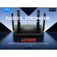 thumbnail image 1 of Cudy AX3000 WiFi 6 Router – 802.11ax Wireless Dual Band Gigabit Internet Router, VPN Compatible, MU-MIMO, WireGuard, Cudy Mesh Compatible WR3000, 1 of 7