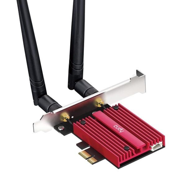 Cudy AX5400 Wireless WiFi 6E PCIe Card for PC, Bluetooth 5.3, AX210 Module Inside, Bluetooth 5.2/5/4.0, 802.11ax/ac/a/b/g/n, Windows 11,10, WE3000S