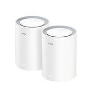 Cudy M3000-2-PACK Wi-Fi 6 2.5G Mesh Wireless Router & Extender System, Black - Pack of 2