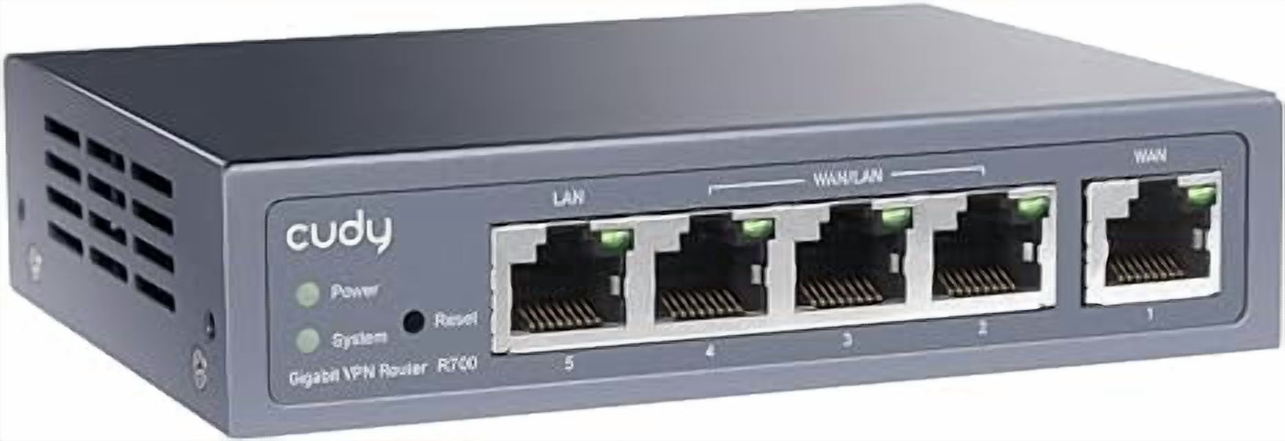 Cudy R700 Gigabit Multi-WAN VPN Router with Load Balancing, 4 WAN Ports, WireGuard/OpenVPN for Small Business Network
