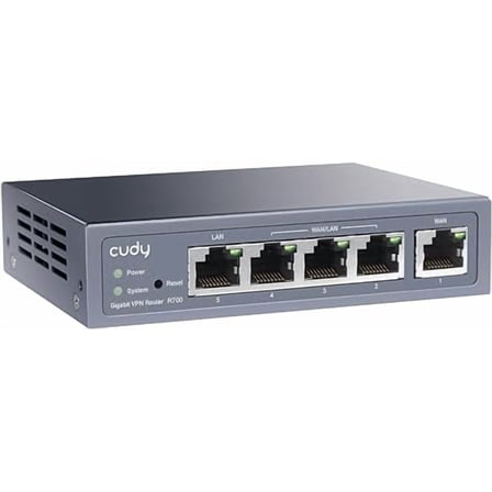 Cudy R700 Gigabit Multi-WAN VPN Router with Load Balancing, 4 WAN Ports, WireGuard/OpenVPN for Small Business Network