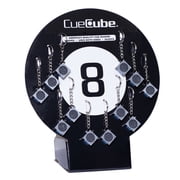 Cue Cube Nickel Radius .418" Billiard Pool Cue Tip Tool w/Keychain   12-Pack Silver | 2-in-1 Pool Cue Tip Shaper & Scuffer, Made in USA | Eight Ball Counter Display