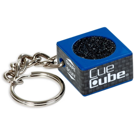 Cue Cube Pool Billiard Cue Tip Tool 2 in 1 Shaper Scuffer with Keychain Nickel Radius Choose Your Color