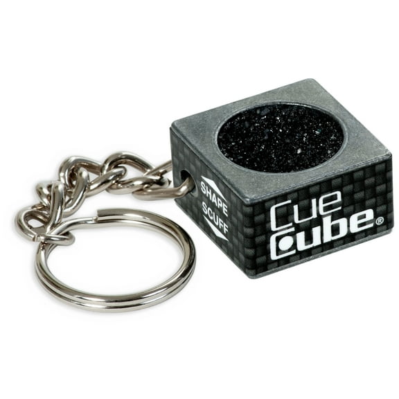 Cue Cube Pool Billiard Cue Tip Tool 2 in 1 Shaper Scuffer with Keychain Nickel Radius Choose Your Color