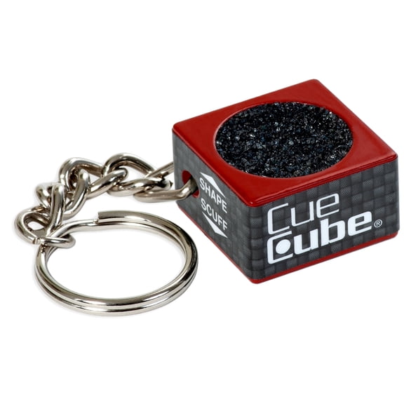 Cue Cube Pool Billiard Cue Tip Tool 2 in 1 Shaper Scuffer with Keychain Nickel Radius Choose Your Color