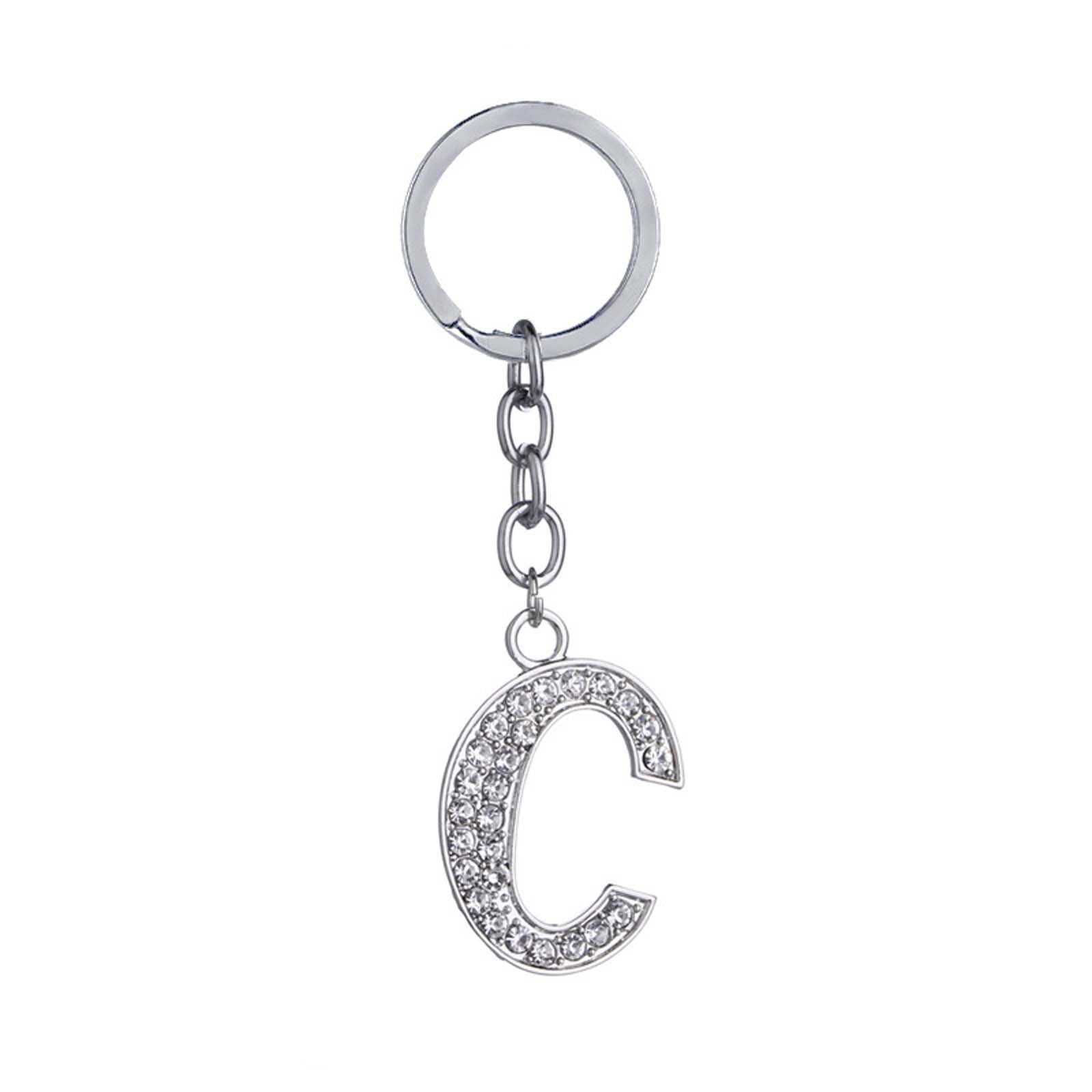 Cuekondy 26 Letters Key Ring Chain Unisex Keychain Fashion Alphabet