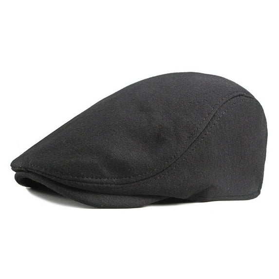 Cuekondy Berets for Men Cotton Newsboy Cap Soft Fit Cabbie Hat Black Berets