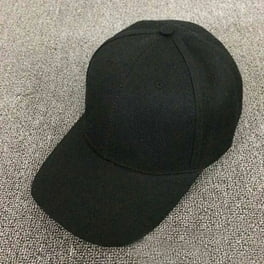 High Quality Long Lasting Adjustable Plain Baseball Cap with Velcro Solid Black Color Walmart