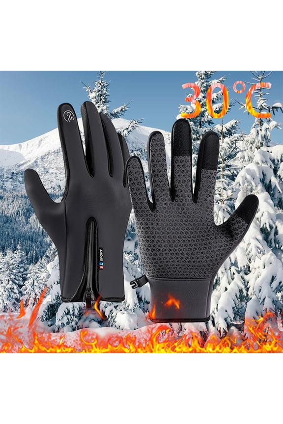 Gloves Mittens for Winter Warm Gloves for Men WomenTouch Screen Ski Gloves Anti Windproof Thermal for Running Hiking Gray Gloves Mittens