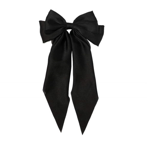 Cuekondy Heardband for Women Fashion Ribbon Hairclip Vintage Satin Bow Bowknot Hairpin Hair Clip Black Heardband