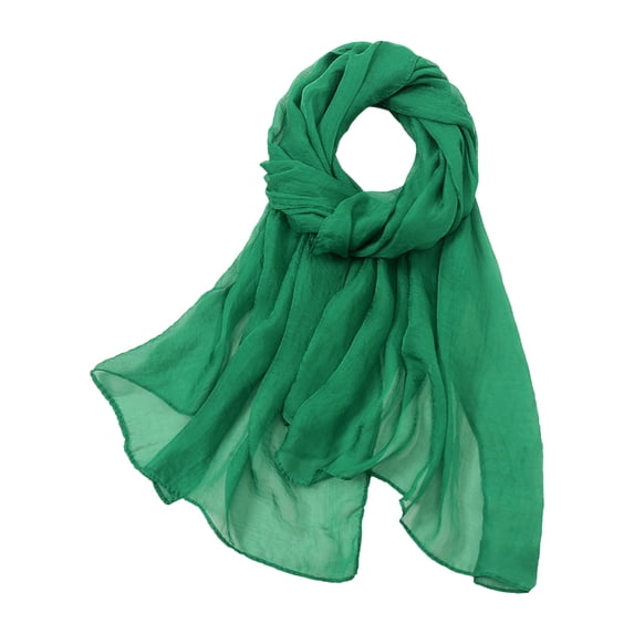 Cuekondy Scarf Women Summer Casual Colorful Multicolor Solid Color Chiffon Thin Regular Silk Scarf Sunscreen Scarf