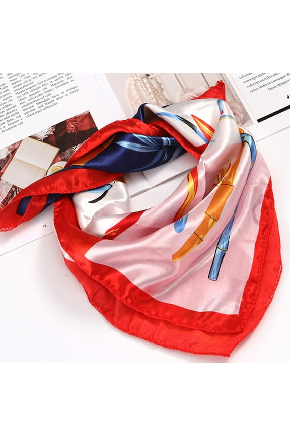Scarf for Women Scarf Multi-Purpose Bandana Gift Sets– Headband, Wrap, Protective Coverage Red Scarf