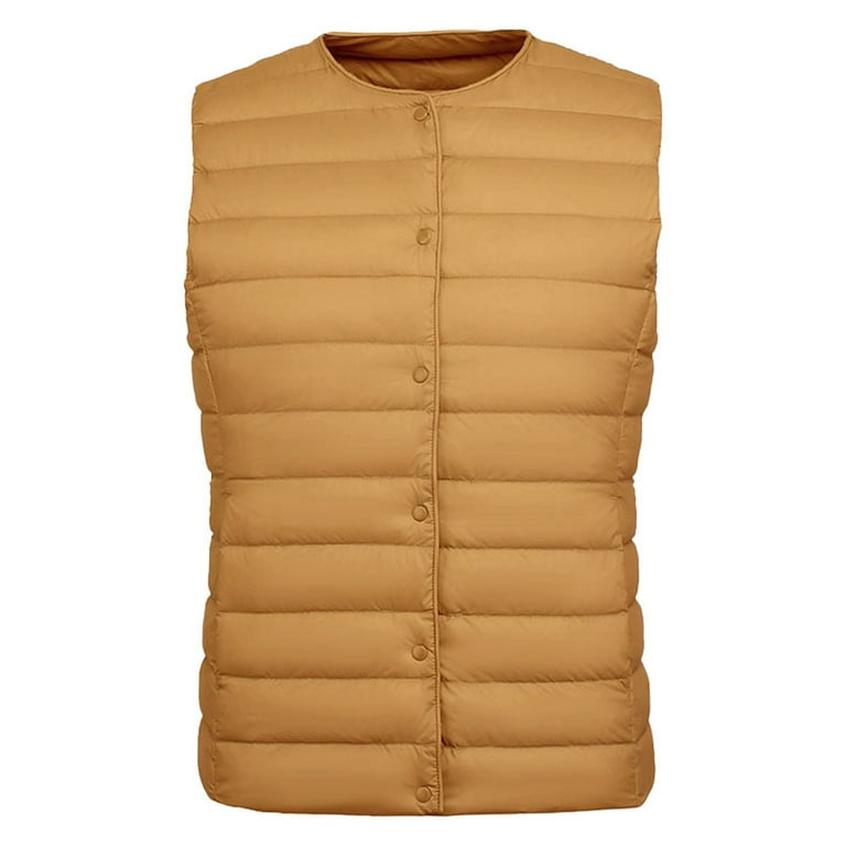 Collarless top down vest
