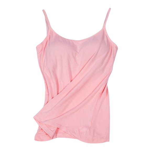 Cuekondy Womens Tops Plus Size Camisoles Build In Shelf Bra Tank Top Adjustable Spaghetti Straps Soft Stretch Undershirt Sleeveless Blouses for Women