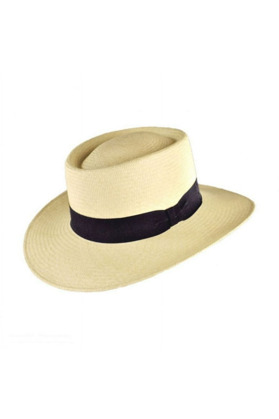 Cuenca Panama Straw Gambler Hat - M - Natural