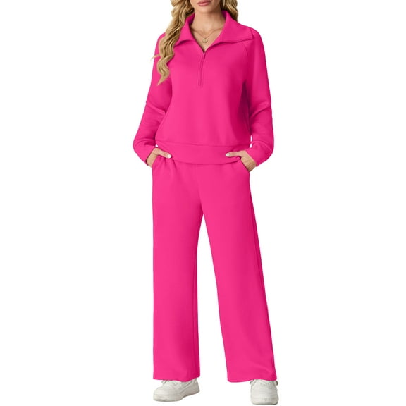 Cueply 2 Piece Sets for Women Outfits Sweatsuits Long Sleeve Sweatshirts Sweatpant Lounge Set with Pockets