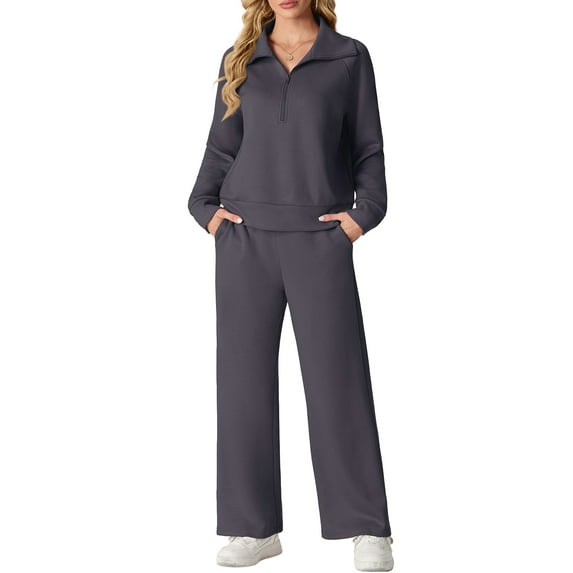Cueply 2 Piece Sets for Women Outfits Sweatsuits Long Sleeve Sweatshirts Sweatpant Lounge Set with Pockets