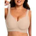thumbnail image 1 of Cueply Bras for Women Plus Size Wireless Bra Full Coverage Support Wide Strap Seamless Comfort, 1 of 9