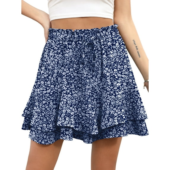 Cueply Flowy Shorts for Women Mini Tennis Skirt Ruffle Tiered Skorts Running Workout Sports Shorts