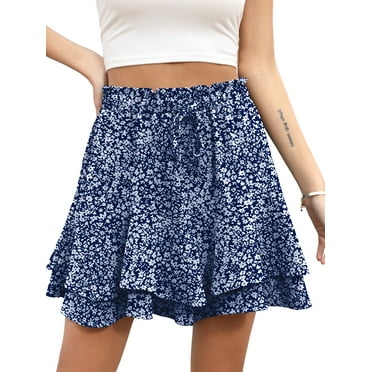 Cueply Flowy Shorts for Women Mini Tennis Skirt Ruffle Tiered Skorts Running Workout Sports Shorts