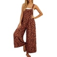 thumbnail image 1 of Cueply Jumpsuits for Women Overalls Casual Loose Adjustable Straps Wide Leg Long Pant with Pockets, 1 of 8