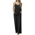 thumbnail image 1 of Cueply Lounge Sets for Women Summer 2 Piece Outfits Casual Tops Elastic Wide Leg Pants with Pockets, 1 of 8