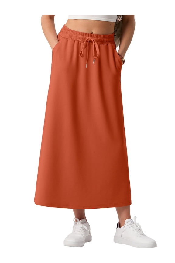 Long Skirts for Women Casual Summer 2026 Spring Flowy A Line Maxi Skirt with Pockets