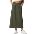 thumbnail image 1 of Cueply Long Skirts for Women Casual Summer 2026 Spring Flowy A Line Maxi Skirt with Pockets, 1 of 4