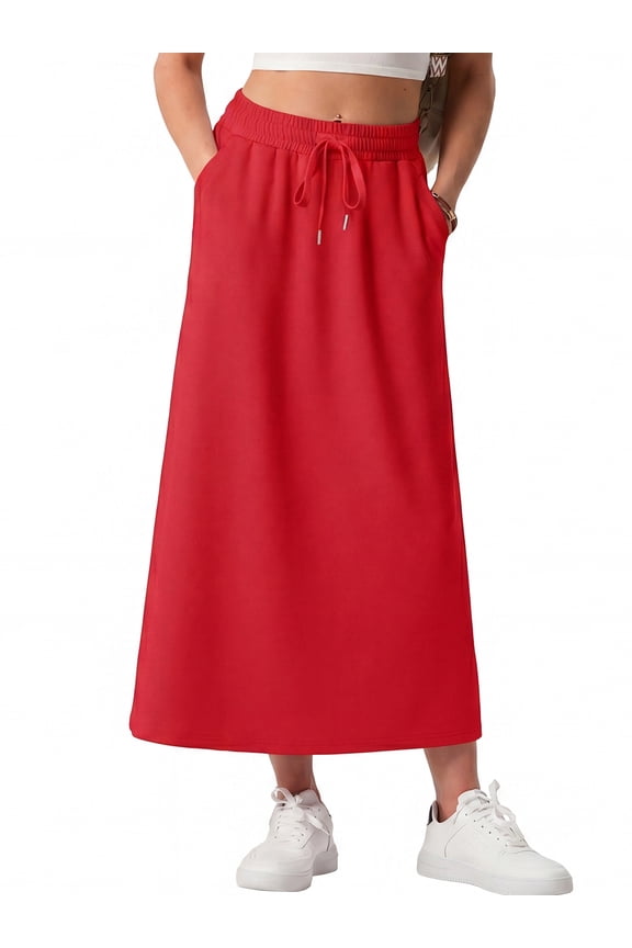Maxi Skirts for Women Casual Summer 2026 Spring Flowy A Line Long Skirt with Pockets