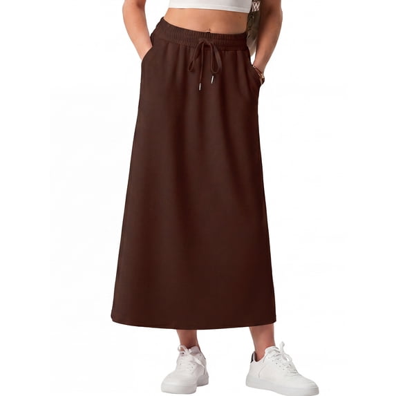 Cueply Maxi Skirts for Women Casual Summer 2026 Spring Flowy A Line Long Skirt with Pockets