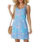 Cueply Summer Dresses for Women Beach Sundresses Swimsuit Coverup Mini Dress with Pockets